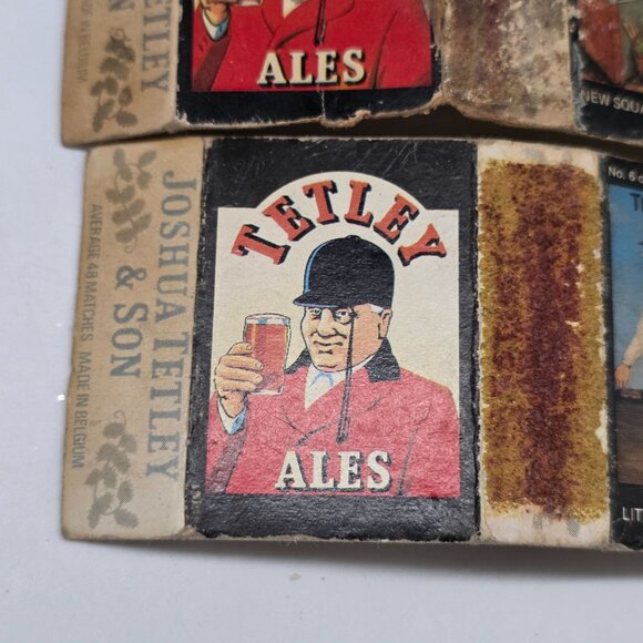 Vintage Tetley Ales Safety Matches Box The Market & Cricketers Illustrations - Picture 6 of 7